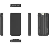 POWERBOOST PRIME 130B 10000mAh 22.5W Dahili Kablolu LCD Siyah Taşınabilir Şarj Cihazı Powerbank